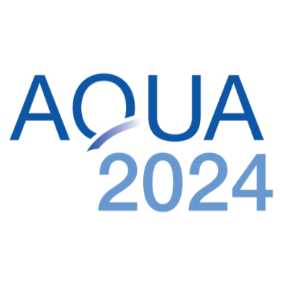 Logo of the AQUA2024 conference of the World Aquaculture Society and the European Aquaculture Society in Copenhagen, Denmark.